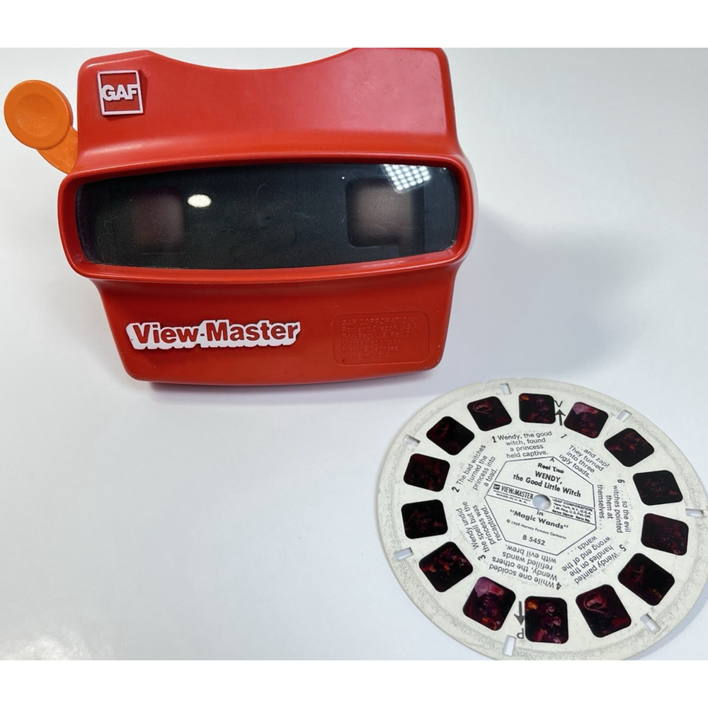View Master GAF Model L Red With Orange Lever + Wendy The Good Witch Reel 2 USA